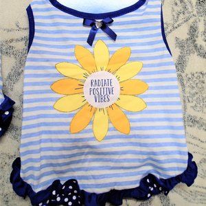 DOG RADIATE POSITIVE VIBES FLOWER DRESS TOP S